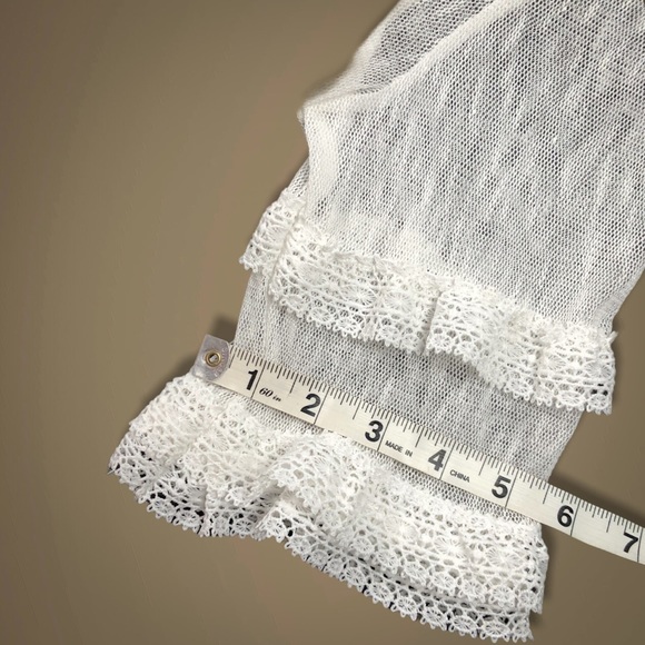 Anthropologie-Mattie Lace Embroidered Ruffled Top - Picture 5 of 15